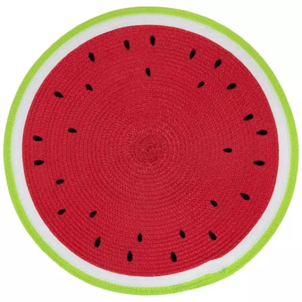 Red and Green Watermelon Placemat - approximately 14.96" Diameter